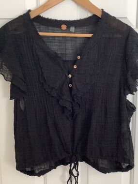 Free People “ Naya “. Flutter sleeve top